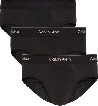 Calvin Klein Icon Stretch-cotton Briefs - set of Three - Black - XL