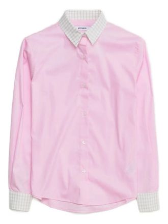 Gimaguas Agusta blouse met geruite manchetten - Roze