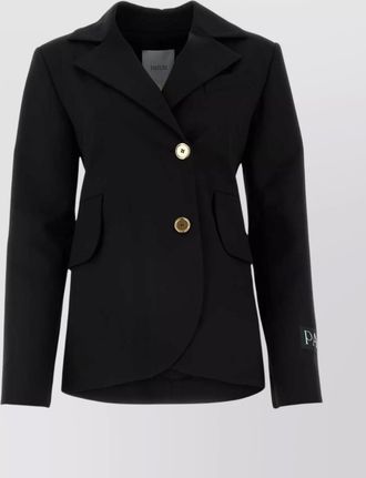 Patou virgin wool double-breasted belted blazer