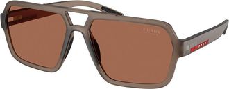 Prada PS A06SF Asian Fit 29F50A Mens Sunglasses Brown Size 59