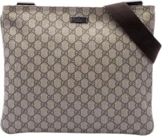 Gucci Pre-owned Crossbody Bag - Dames - Vintage Schoudertas - Beige - ONE Size - Leer - Vintage