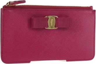 Ferragamo Pre-owned Wallet - Dames - Vintage Accessoires - Paars - ONE Size - Leer - Vintage