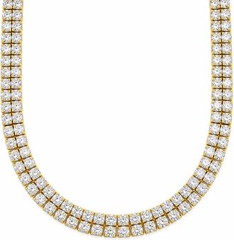 Ellie Vail Womens Rosie Double Tennis Choker Necklace In Gold