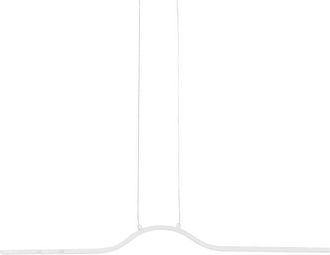 Beliani Lámpara colgante led decorativa geométrica diseño suspendido de metal blanco Hongu