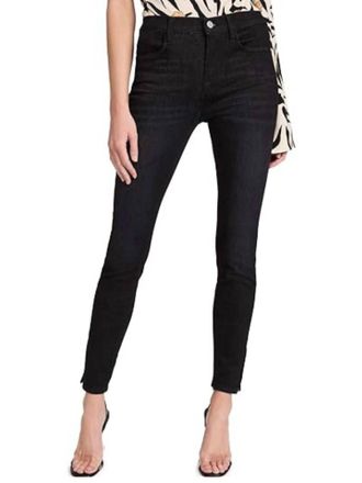 Frame Denim Le High Skinny Jeans In Black