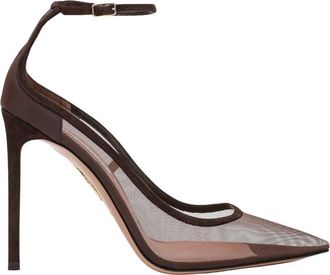 Aquazzura Schoenen, Dames, Bruin, 36 EU, Bruine Hoge Hak Love Affair Pumps