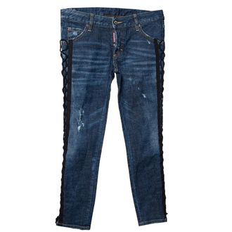Dsquared2 Navy Blue Denim Tie Detail Deana Jeans