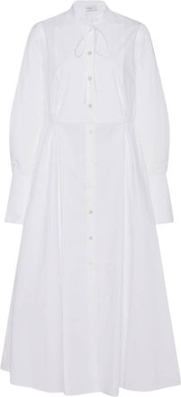 Rosetta Getty long-sleeve poplin shirtdress - women - Cotton/Elastane - L - White