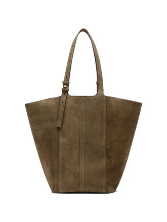 Golden Goose Shopping 24,7 Ns Wildlederk&ouml;rper mit Nappafransen und Perlen aus silbernen Metalldetails