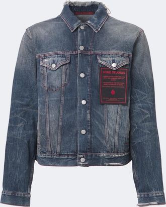 Acne Studios Re-edition distressed faded denim jacket