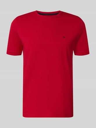 Fynch-Hatton Fynch-Hatton T-Shirt mit Rundhalsausschnitt und Label-Stitching in Rot, Gr&ouml;&szlig;e 3XL