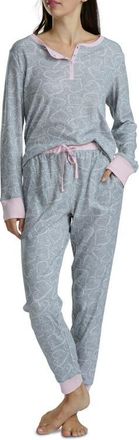 Splendid Cotton Blend Pajama Top & Pants Set in Heart Spots at Nordstrom, Size Medium