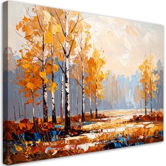 Artgeist Artgeist - Quadro Su Tela, Paesaggio Di Betulle - 120x80