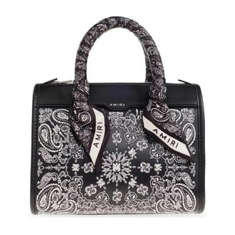 Amiri Handbags, female, Black, Size: ONE SIZE Bandana Micro Triangle