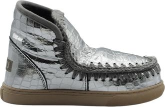 Mou Cocco Argento Sneaker Laarzen - Dames - Winterlaarzen - Grijs - 40 EU - Leer - Schoenen