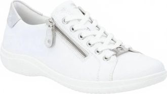Rieker Womens Round Toe Sneaker In White Combination