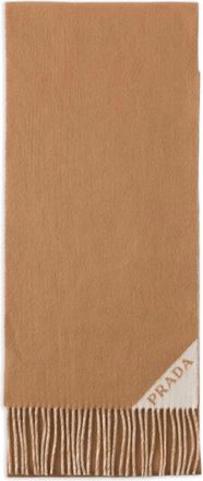 Prada Sjaal met franje - Bruin