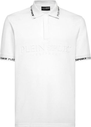 Plein Sport Polo Shirt Statement - Heren - Fitness - Wit - S - Katoen - Fitness