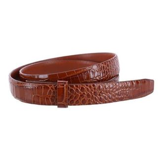 Trafalgar Store 25mm Gator Embossed Leather Belt Strap in Chestnut at Nordstrom, Size 40