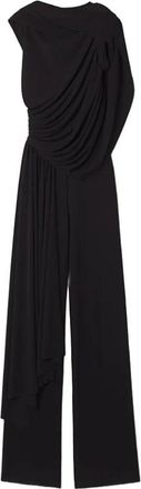 Lanvin Vloeiende Gedrape Jumpsuit - Dames - Jumpsuits - Zwart - M - Jumpsuits & Playsuits