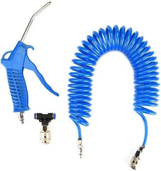 OEM Juego De Pistola Sopladora De Polvo Con Tubo De Resorte De Pu De 6 Metros, Tubo Soplador Telesc&oacute;pico En Espiral Para Eliminar Polvo
