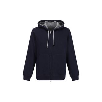 Brunello Cucinelli Blue Cotton Mens Sweatshirt