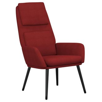 vidaXL Sill&oacute;n De Relax De Tela Color Rojo Tinto Vidaxl