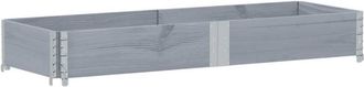 vidaXL Vidaxl - Jardinera de madera maciza de pino gris 150x50 cm