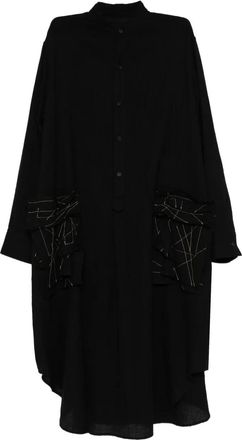 Yohji Yamamoto Abito con ricamo - Nero
