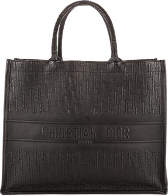 Dior Pre-owned Womens Book Tote Large Handbag - Black - One Size