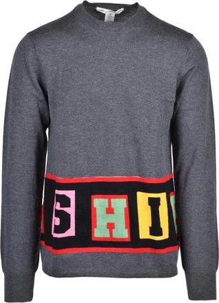 Comme Des Gar&ccedil;ons Truien & Vesten, Heren, Grijs, XL, Wol, Pullover met ronde hals