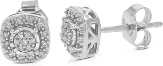 Vir Jewels 1/8 cttw Lab Grown Diamond Composite Earrings in Sterling Silver With Push Backs For Women