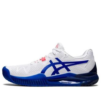 Asics (WMNS) ASICS Gel Resolution 8 White Lapis Lazuli Blue 1042A072-107
