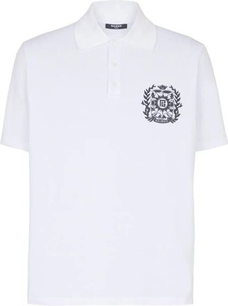 Balmain Polo con logo - Bianco