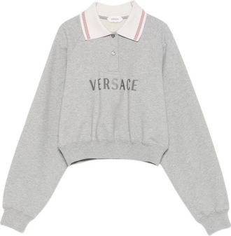 Versace Hoodies & sweatvesten, Dames, Grijs, S, Nylon, Versace Truien