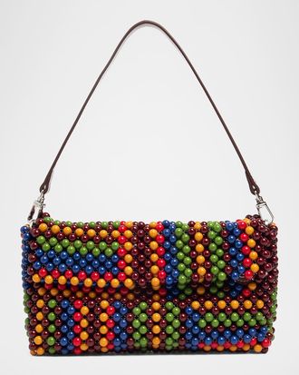 Staud Timmy Convertible Beaded Shoulder Bag