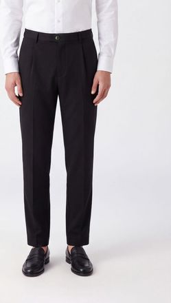 Incotex Pantaloni sartoriali in misto lana con pince e gamba dritta