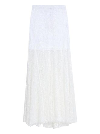 Amir Slama x Astrid lace maxi skirt - women - Polyester - PP - White