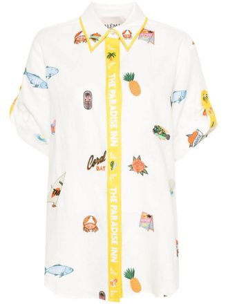 Alemais Marlin flax blouse met borduurwerk - Wit