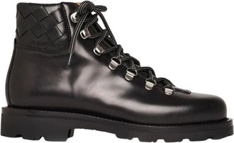Scarosso Catherine Boots - Dames - Veterlaarzen - Zwart - 37 EU - Leer - Schoenen