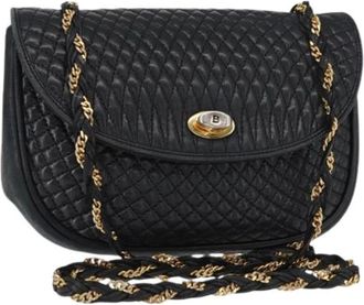 Bally Pre-owned Cross Body Bags, female, Black, Size: ONE SIZE Pre-owned Leather Cross Body Bag