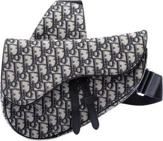 Dior Pre-owned Dior Oblique Canvas Saddle Crossbody Unisex UYPBHUBM2R548MPG