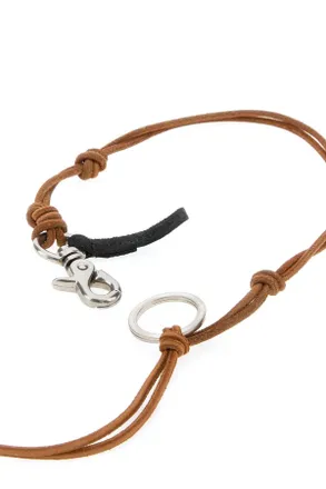 Our Legacy Mens Caramel Leather Ladon Necklace Natural Collane Necklaces