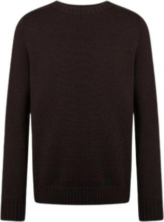 Dondup Trui met ronde hals - Heren - Ronde hals truien - Bruin - 2XL - Wol - Truien & Vesten