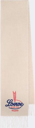 Loewe Logo alpaca and wool scarf