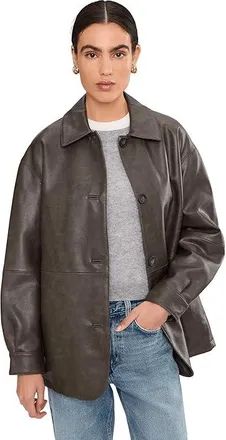 Levi's Faux Leather Blazer Womens Jacket Ash : XL, Polyurethane