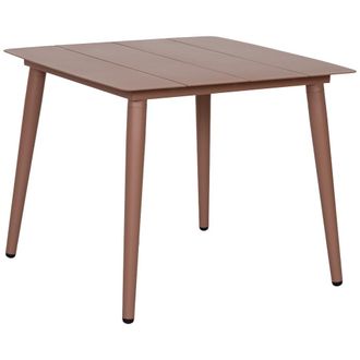 Wanderlust Deco Mesa De Aluminio Marr&oacute;n 90x90x75h Cm