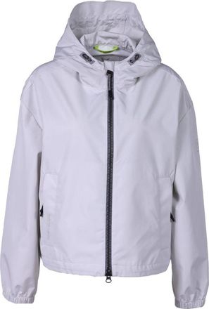 Fuchs Schmitt Outdoorjacke FUCHS SCHMITT, Damen, Gr. 34, wei&szlig;, Web, Obermaterial: 100% Polyester, unifarben, regular fit normal, hoch geschlossener Ausschnitt, elas