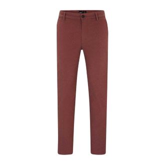 HUGO BOSS Chinos voor heren van Kane met platte voorkant (Bruin)