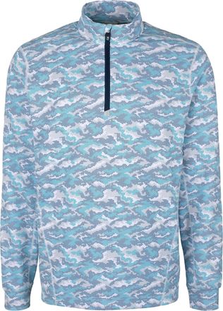Cutter & Buck Traverse Camo Print Stretch Quarter Zip Mens Pullover Jacket